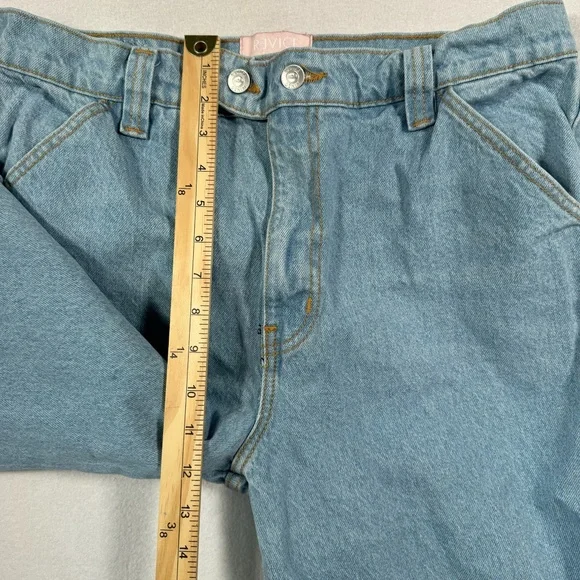 Revice Denim Wide Leg Baggy Jeans Womens Size 32 Light Blue High Rise - Picture 10 of 14